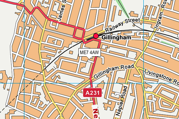 ME7 4AW map - OS VectorMap District (Ordnance Survey) ME7 4AW map - OS VectorMap District (Ordnance Survey)