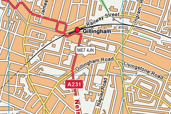 ME7 4JN map - OS VectorMap District (Ordnance Survey) ME7 4JN map - OS VectorMap District (Ordnance Survey)
