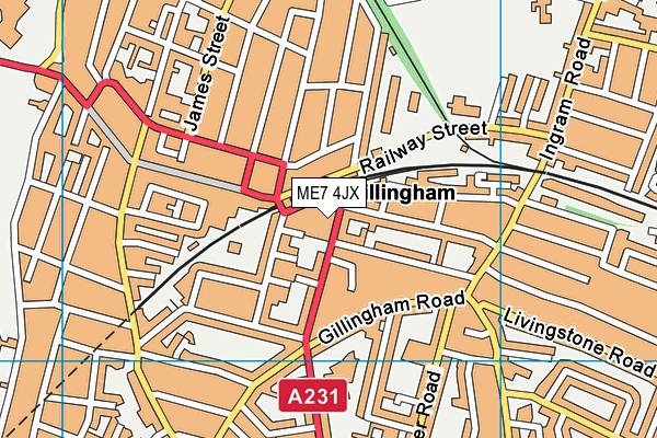 ME7 4JX map - OS VectorMap District (Ordnance Survey) ME7 4JX map - OS VectorMap District (Ordnance Survey)