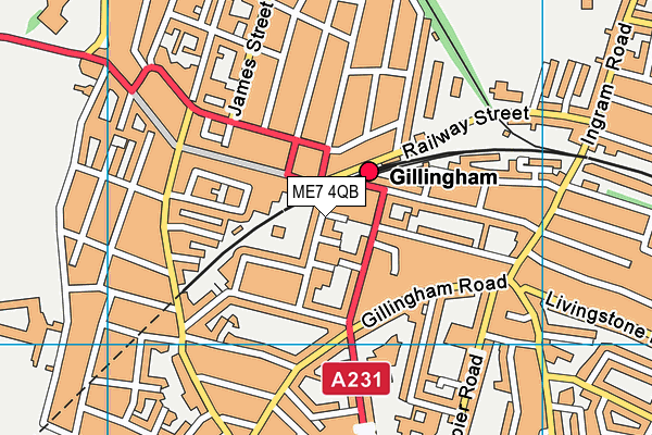 ME7 4QB map - OS VectorMap District (Ordnance Survey) ME7 4QB map - OS VectorMap District (Ordnance Survey)