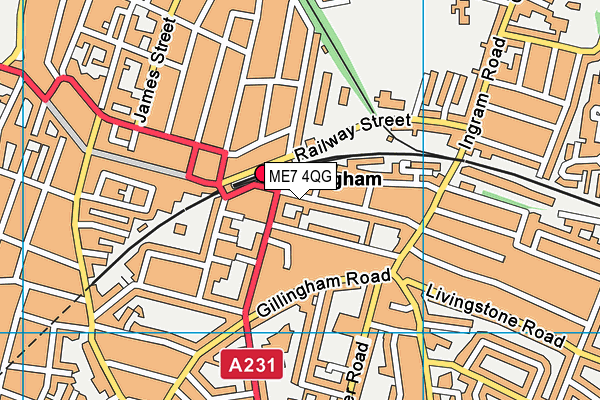 ME7 4QG map - OS VectorMap District (Ordnance Survey) ME7 4QG map - OS VectorMap District (Ordnance Survey)