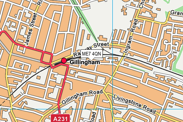 ME7 4QN map - OS VectorMap District (Ordnance Survey) ME7 4QN map - OS VectorMap District (Ordnance Survey)