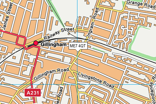 ME7 4QT map - OS VectorMap District (Ordnance Survey) ME7 4QT map - OS VectorMap District (Ordnance Survey)
