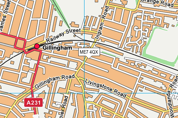 ME7 4QX map - OS VectorMap District (Ordnance Survey) ME7 4QX map - OS VectorMap District (Ordnance Survey)