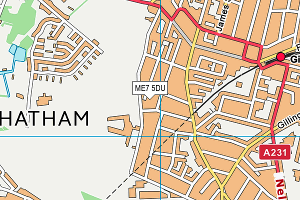ME7 5DU map - OS VectorMap District (Ordnance Survey) ME7 5DU map - OS VectorMap District (Ordnance Survey)