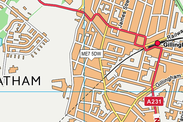 ME7 5DW map - OS VectorMap District (Ordnance Survey) ME7 5DW map - OS VectorMap District (Ordnance Survey)