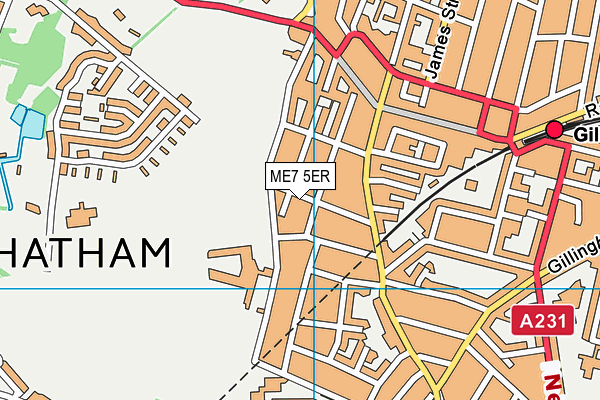ME7 5ER map - OS VectorMap District (Ordnance Survey) ME7 5ER map - OS VectorMap District (Ordnance Survey)
