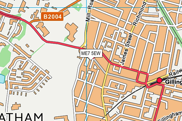 ME7 5EW map - OS VectorMap District (Ordnance Survey)