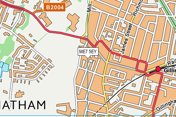 ME7 5EY map - OS VectorMap District (Ordnance Survey)