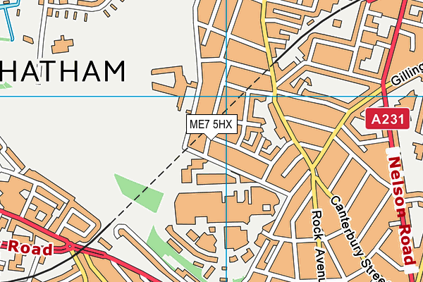 ME7 5HX map - OS VectorMap District (Ordnance Survey) ME7 5HX map - OS VectorMap District (Ordnance Survey)
