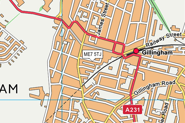 ME7 5TJ map - OS VectorMap District (Ordnance Survey) ME7 5TJ map - OS VectorMap District (Ordnance Survey)