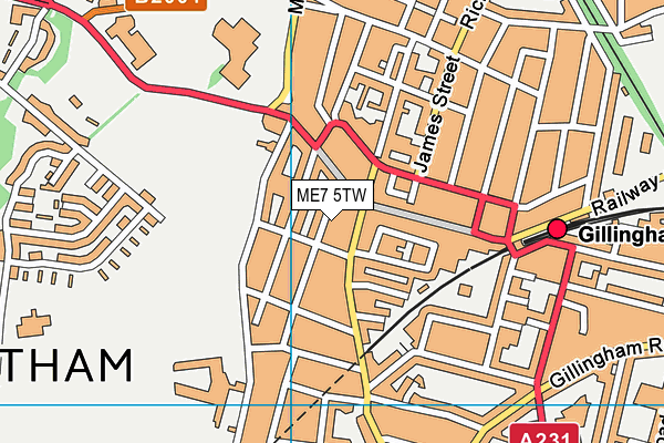 ME7 5TW map - OS VectorMap District (Ordnance Survey) ME7 5TW map - OS VectorMap District (Ordnance Survey)