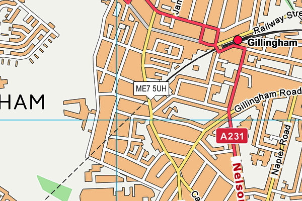 ME7 5UH map - OS VectorMap District (Ordnance Survey) ME7 5UH map - OS VectorMap District (Ordnance Survey)
