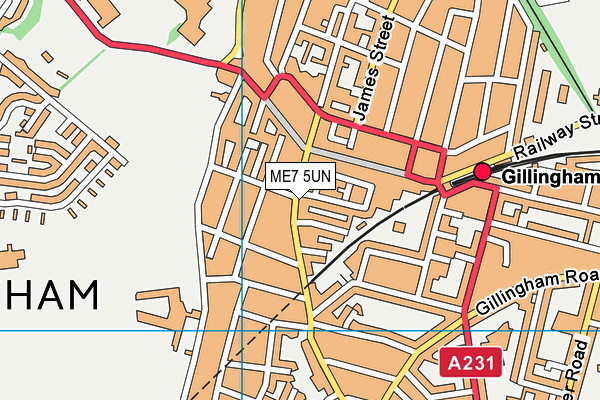 ME7 5UN map - OS VectorMap District (Ordnance Survey) ME7 5UN map - OS VectorMap District (Ordnance Survey)