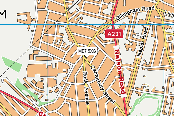 ME7 5XG map - OS VectorMap District (Ordnance Survey)