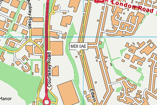ME8 0AE map - OS VectorMap District (Ordnance Survey)