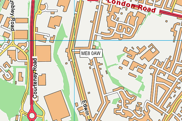 ME8 0AW map - OS VectorMap District (Ordnance Survey) ME8 0AW map - OS VectorMap District (Ordnance Survey)