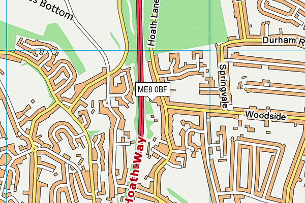 ME8 0BF map - OS VectorMap District (Ordnance Survey) ME8 0BF map - OS VectorMap District (Ordnance Survey)