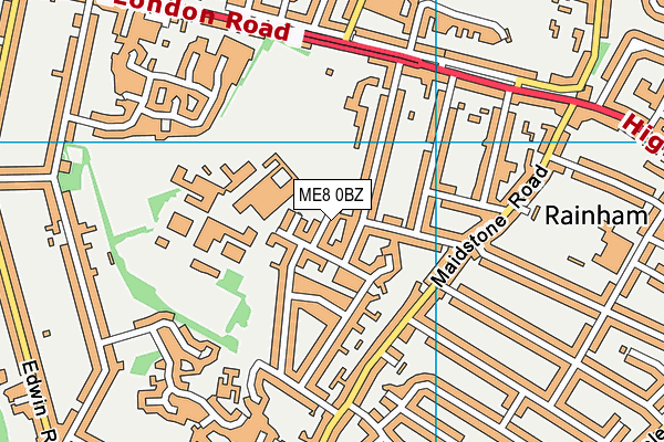 ME8 0BZ map - OS VectorMap District (Ordnance Survey) ME8 0BZ map - OS VectorMap District (Ordnance Survey)