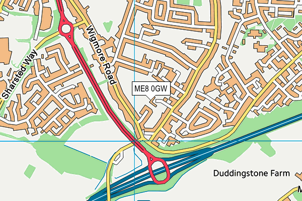 ME8 0GW map - OS VectorMap District (Ordnance Survey) ME8 0GW map - OS VectorMap District (Ordnance Survey)