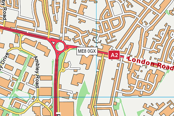 ME8 0GX map - OS VectorMap District (Ordnance Survey) ME8 0GX map - OS VectorMap District (Ordnance Survey)