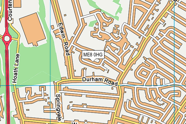 ME8 0HG map - OS VectorMap District (Ordnance Survey) ME8 0HG map - OS VectorMap District (Ordnance Survey)