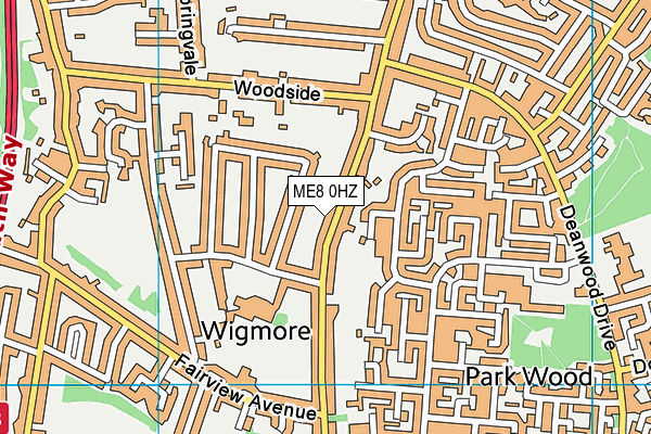 ME8 0HZ map - OS VectorMap District (Ordnance Survey) ME8 0HZ map - OS VectorMap District (Ordnance Survey)