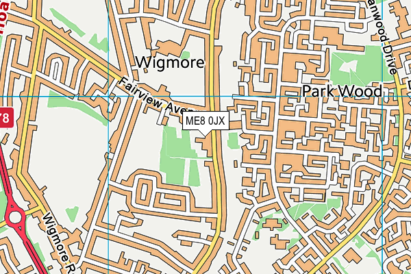 ME8 0JX map - OS VectorMap District (Ordnance Survey) ME8 0JX map - OS VectorMap District (Ordnance Survey)