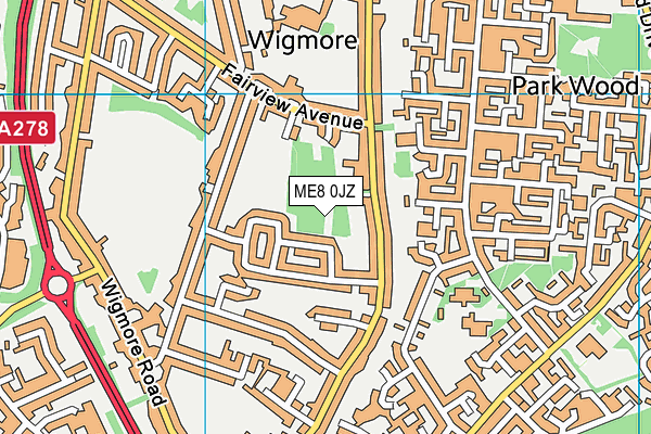 ME8 0JZ map - OS VectorMap District (Ordnance Survey) ME8 0JZ map - OS VectorMap District (Ordnance Survey)