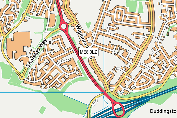 ME8 0LZ map - OS VectorMap District (Ordnance Survey) ME8 0LZ map - OS VectorMap District (Ordnance Survey)