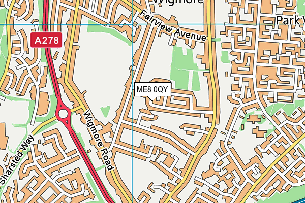 ME8 0QY map - OS VectorMap District (Ordnance Survey) ME8 0QY map - OS VectorMap District (Ordnance Survey)