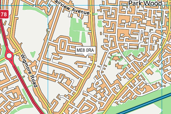 ME8 0RA map - OS VectorMap District (Ordnance Survey) ME8 0RA map - OS VectorMap District (Ordnance Survey)