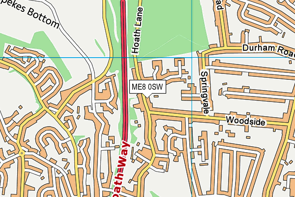 ME8 0SW map - OS VectorMap District (Ordnance Survey) ME8 0SW map - OS VectorMap District (Ordnance Survey)