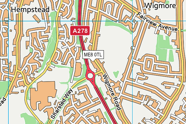 ME8 0TL map - OS VectorMap District (Ordnance Survey) ME8 0TL map - OS VectorMap District (Ordnance Survey)