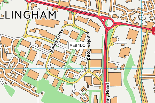 ME8 1DQ map - OS VectorMap District (Ordnance Survey) ME8 1DQ map - OS VectorMap District (Ordnance Survey)