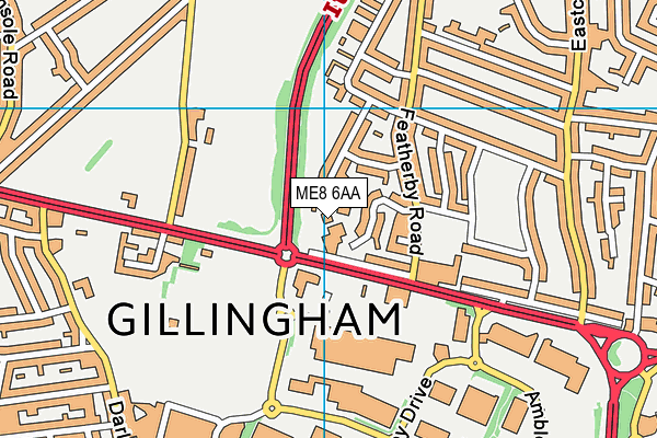 ME8 6AA map - OS VectorMap District (Ordnance Survey) ME8 6AA map - OS VectorMap District (Ordnance Survey)