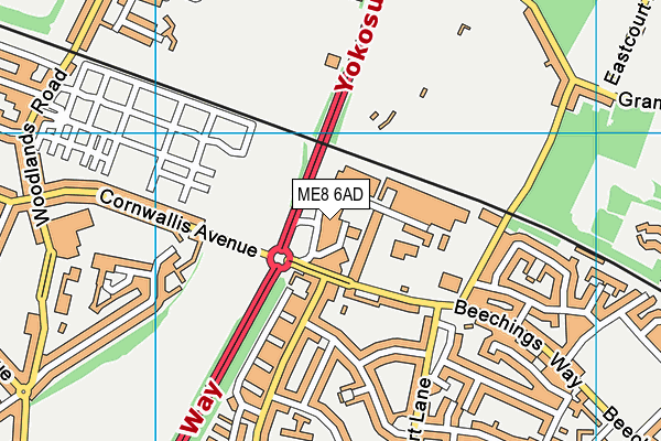 ME8 6AD map - OS VectorMap District (Ordnance Survey) ME8 6AD map - OS VectorMap District (Ordnance Survey)