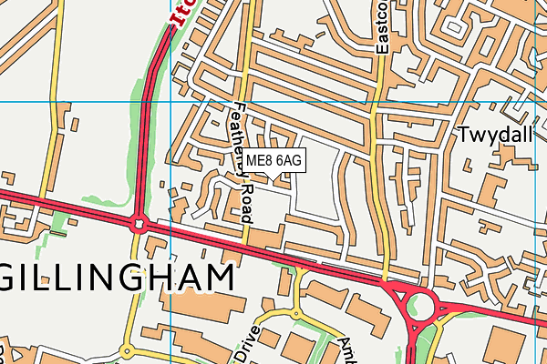 ME8 6AG map - OS VectorMap District (Ordnance Survey)