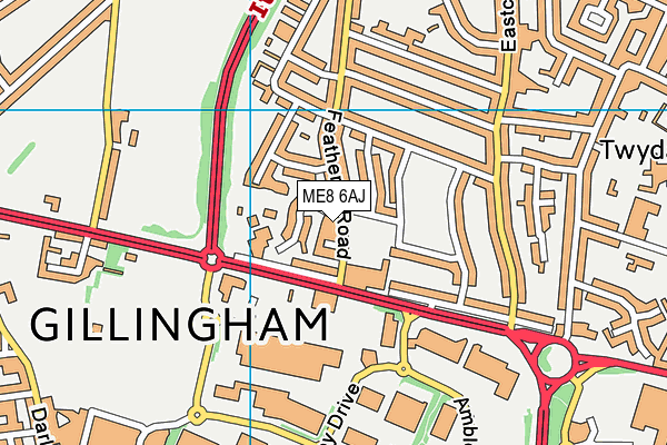 ME8 6AJ map - OS VectorMap District (Ordnance Survey)