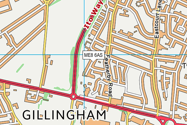 ME8 6AS map - OS VectorMap District (Ordnance Survey) ME8 6AS map - OS VectorMap District (Ordnance Survey)