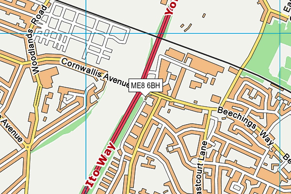ME8 6BH map - OS VectorMap District (Ordnance Survey)