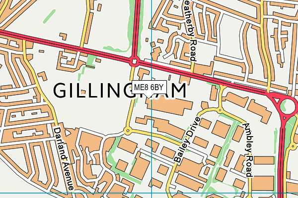 ME8 6BY map - OS VectorMap District (Ordnance Survey) ME8 6BY map - OS VectorMap District (Ordnance Survey)
