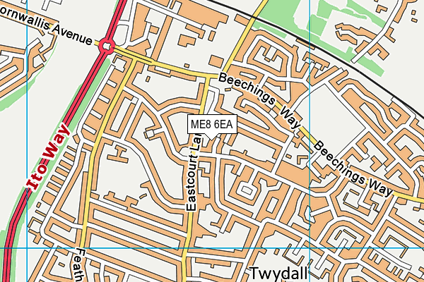 ME8 6EA map - OS VectorMap District (Ordnance Survey) ME8 6EA map - OS VectorMap District (Ordnance Survey)