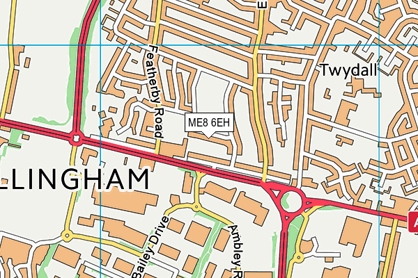 ME8 6EH map - OS VectorMap District (Ordnance Survey) ME8 6EH map - OS VectorMap District (Ordnance Survey)