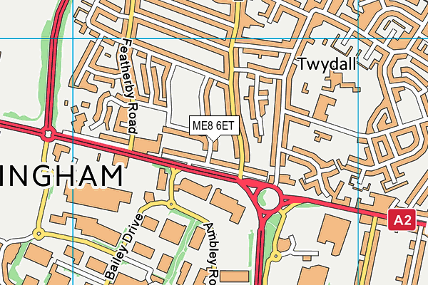 ME8 6ET map - OS VectorMap District (Ordnance Survey) ME8 6ET map - OS VectorMap District (Ordnance Survey)