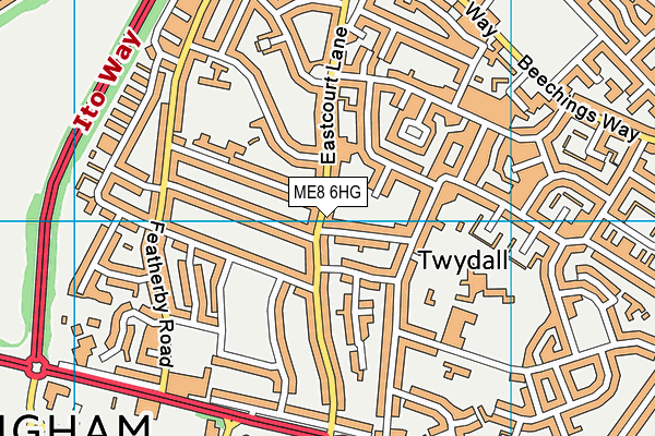ME8 6HG map - OS VectorMap District (Ordnance Survey) ME8 6HG map - OS VectorMap District (Ordnance Survey)