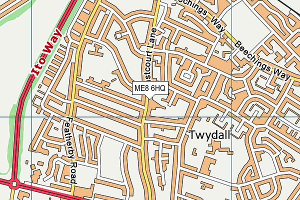 ME8 6HQ map - OS VectorMap District (Ordnance Survey)