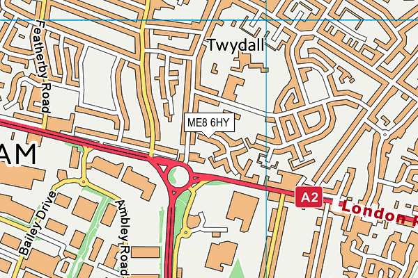 ME8 6HY map - OS VectorMap District (Ordnance Survey) ME8 6HY map - OS VectorMap District (Ordnance Survey)