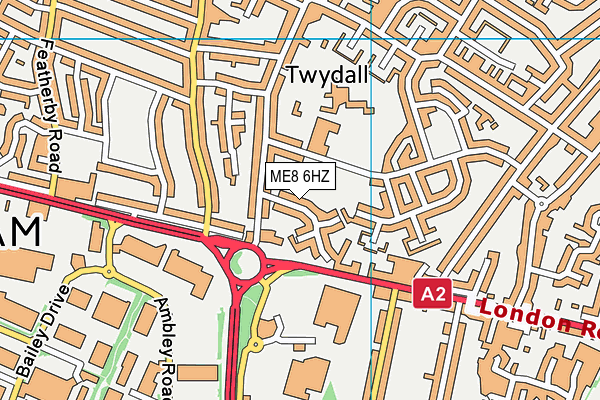 ME8 6HZ map - OS VectorMap District (Ordnance Survey)