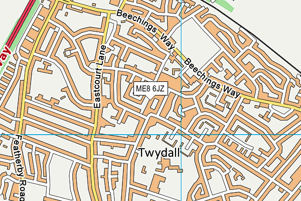 ME8 6JZ map - OS VectorMap District (Ordnance Survey) ME8 6JZ map - OS VectorMap District (Ordnance Survey)